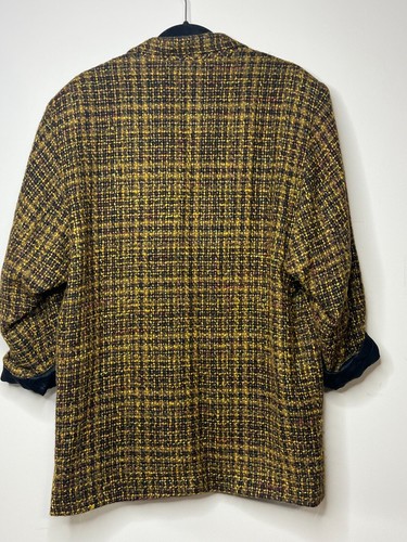Blazer donna oversize Lasford vintage abbigliamento eccentrico nonno tg 10 giallo/nero - Foto 5 di 8