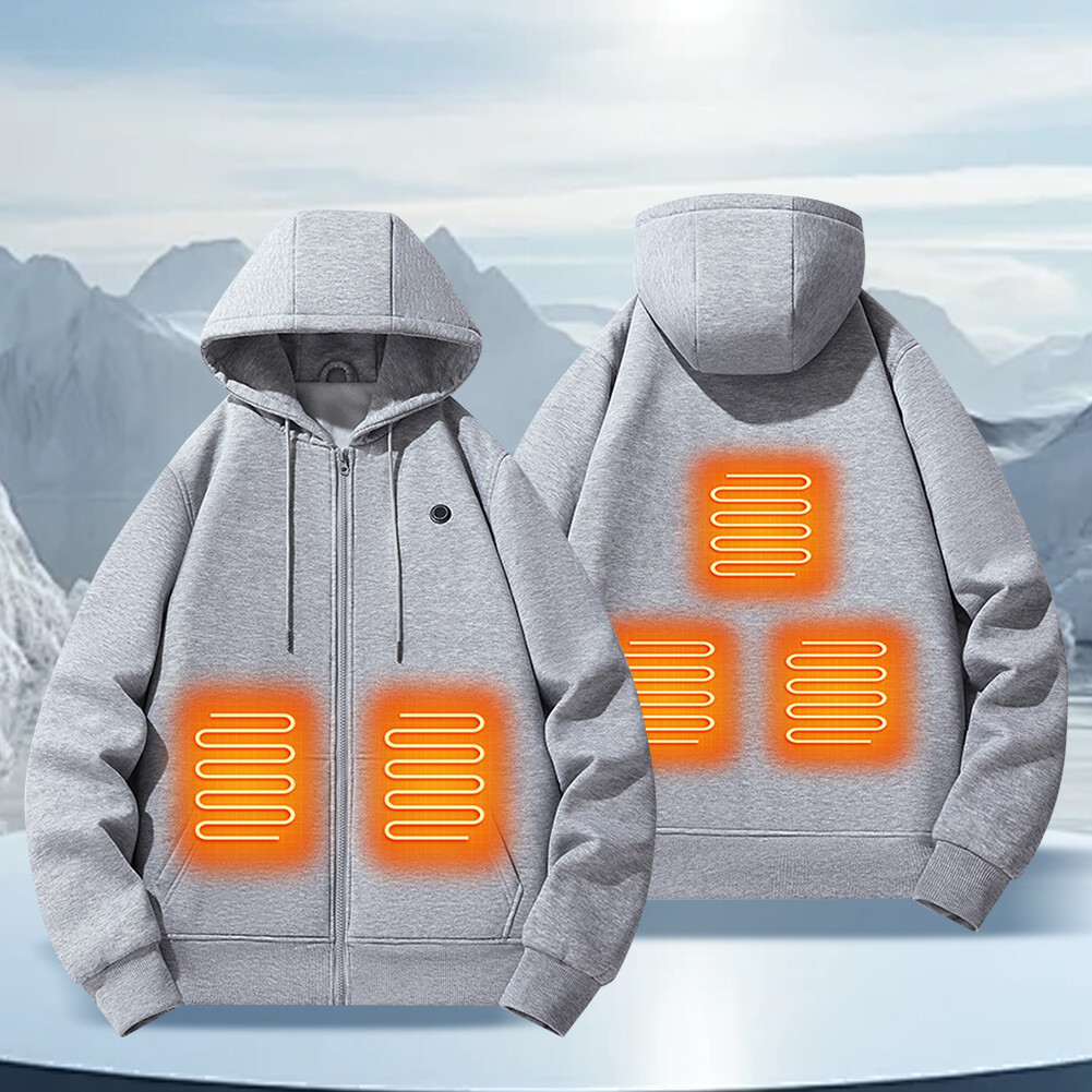 ALTRA Felpa invernale riscaldante casual con cappuccio cappotti larghi giacca termica riscaldata per uomo e donna