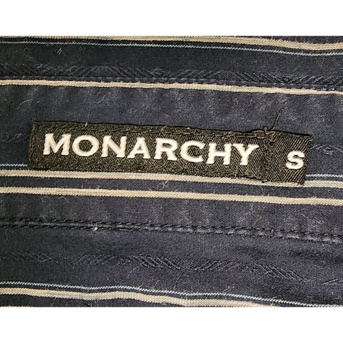 Mens Monarchy Button Down Embroidered Raw Hem Detail Size Large - Picture 7 of 9