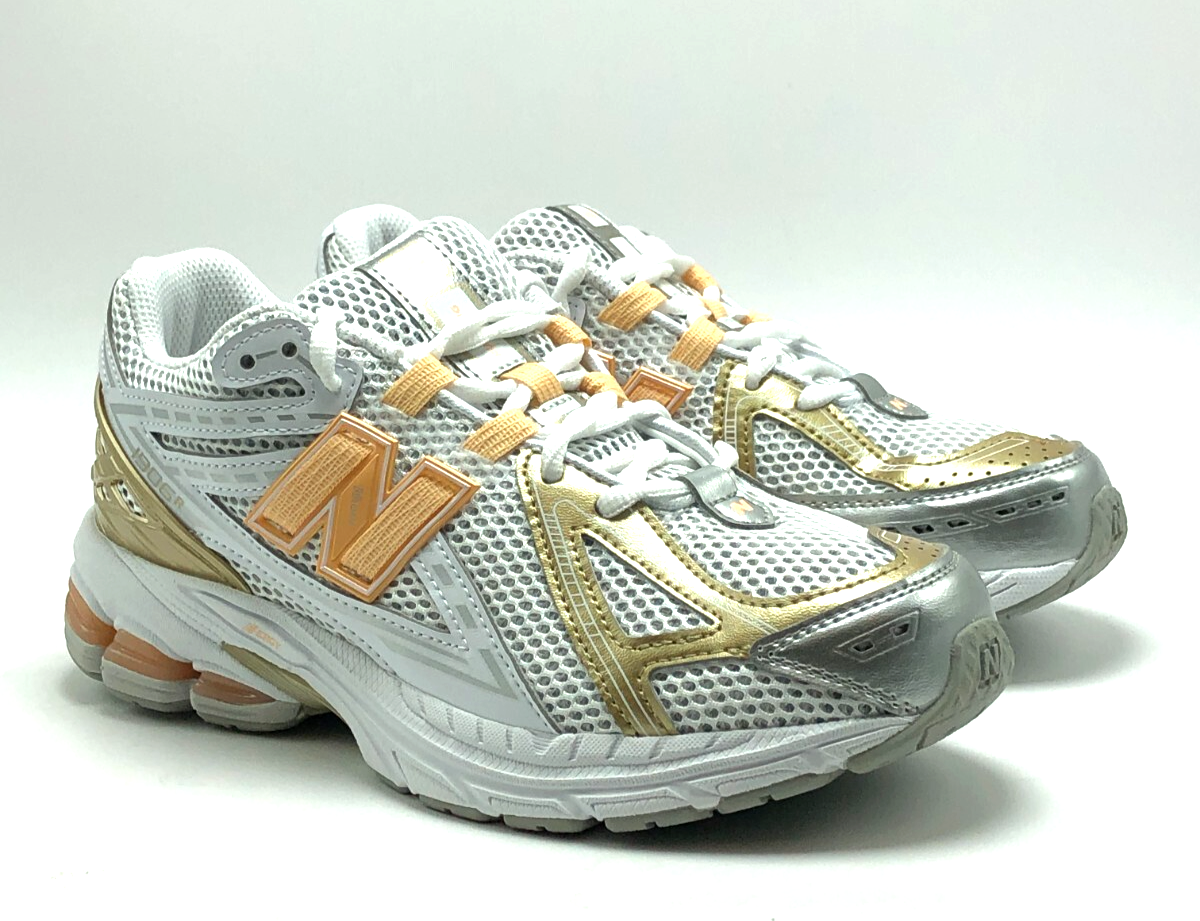 NEW* Youth Big Kids New Balance 1906 Running Sneakers White/Gold