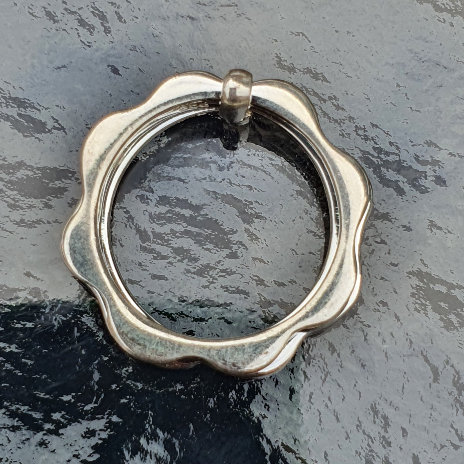Photo 4 of Sterling Silver triple Linked Stacking Rings Size M1/2, R350