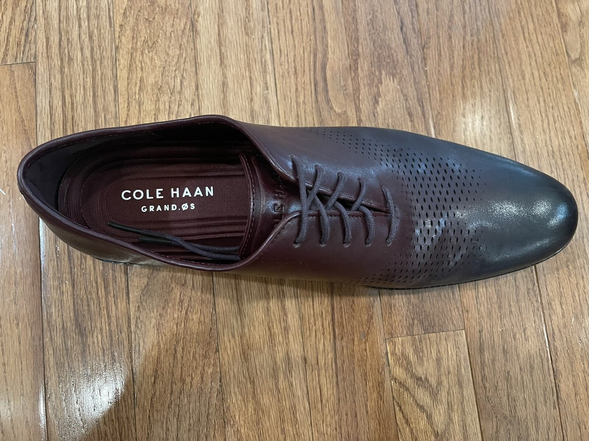 Cole Haan Wingtip Oxford Mens 12 Black Laser Washington Grand OS Leather Shoes Cole Haan OriginalGrand Wingtip Oxford - FREE Shipping  main image 3