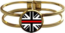 Thin Red Line High Quality Gold Colour Copper Bracelet And Velvet Gift Bag
