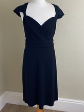 WHISTLES little black dress mid length size 10 cocktail 