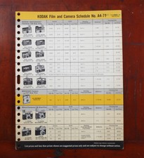 KODAK FILM AND CAMERA PRICE SCHEDULE A4-71, FEB 1968/cks/207468
