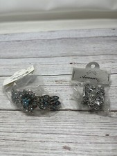 2PCS Rhinestone metal Hair Clip Barrette Wedding Hair Pin Flowers Butterfly