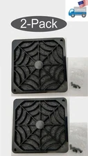 LOT 2-Pack: NEW Black Plastic Filter/ Guard for 92mm/ 90mm PC Case Cooling Fan