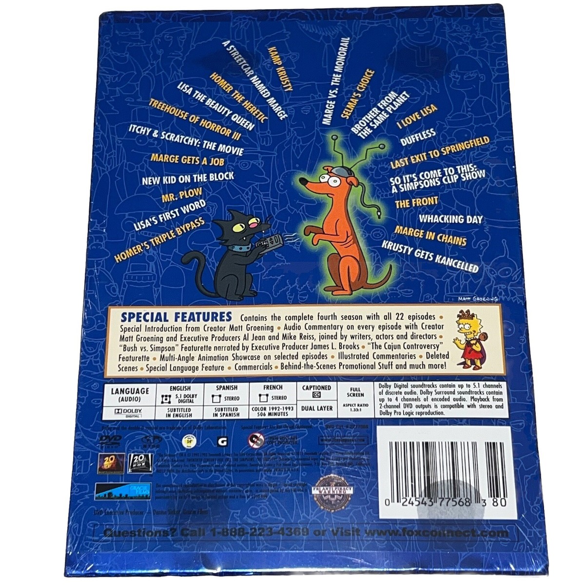 エルゾンビ　DVD 4巻セット The Simpsons - The Complete Fourth Season (DVD, 2009, 4-Disc Set