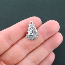 12 Egyptian Pharaoh Charms Antique Silver Tone - SC2579