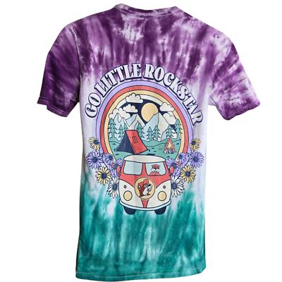 Bucees Womens Go Little Rockstar T Shirt Camping Size Small Tie Dye Cotton
