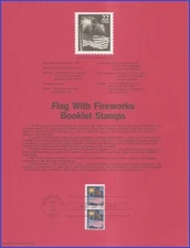 USA2 #2276a U/A SOUVENIR PAGE FDC STR2  Flag and Fireworks