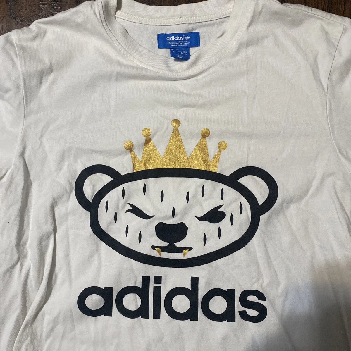 Adidas Nigo Bear Women’s T-Shirt 25 Originals White Shirt Medium Med M