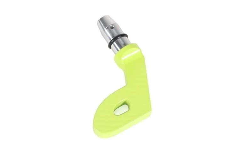 Perrin "P" Style Aluminum Engine Oil Dipstick Handle Neon Yellow For Subaru WRX - Image 4 of 4