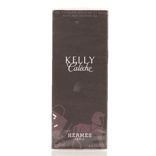 Hermes Kelly Caleche 200Ml Shower Gel Brown Pink Glass Ladies Used - Picture 1 of 6