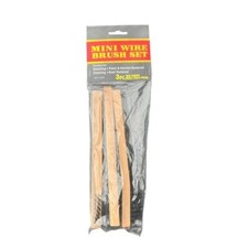 Mini Wire Brush Set 3 Piece Mini Crimped Brass Steel Nylon Detailing Paint