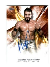 WWE Andrade 2019 Topps Undisputed Orange On Card Autograph SN 79 of 99