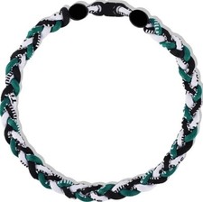 3 Rope Tornado Baseball Softball Necklace 18" 20" Green White Black