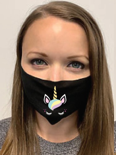 Unicorn Face Mask 100% cotton USA made soft comfortable reusable washable - Picture 5 of 10
