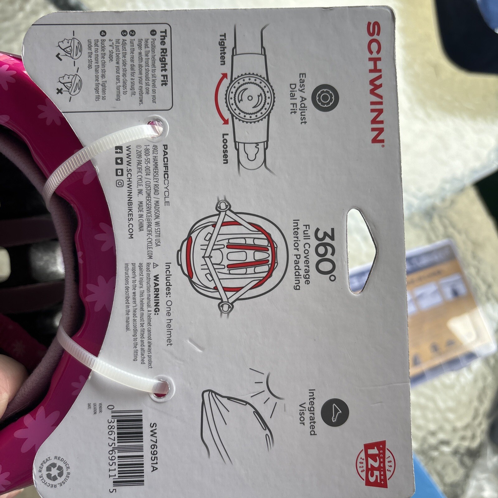 Schwinn&reg; Adjustable Fit Classic&trade; Bike Helmet Toddler 3-5 Ages