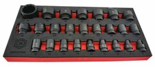 Britool Hallmark LBMPSET836 25 Pce 1/2" Drive 12 Point Impact Socket Set 8-36mm