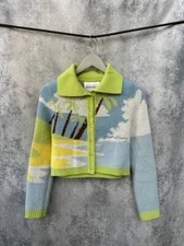 House of Sunny Day Dreamer Cardigan Knit Acrylic Sweater Women's Size UK 8/US 4