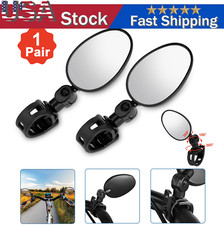 2Pcs Bike Mirror Rotaty Round MTB Road Handlebar Bicycle Rear View Glass Cycling