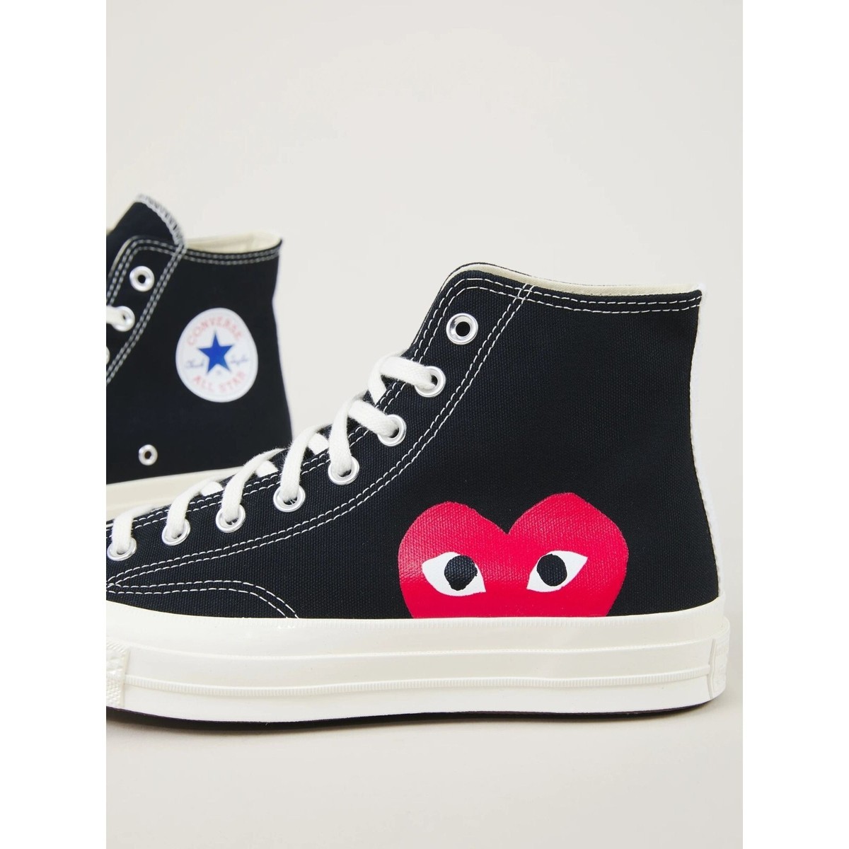 COMME des GARCONS PLAY Converse Chuck Taylor High Tops in Black 5 