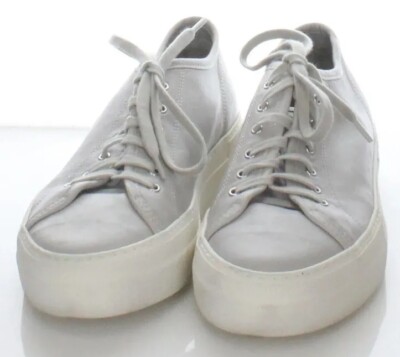 $440 Sz 38 M Women Common Projects Leather Tournament Low Super Sneakers