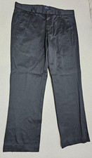 Dockers D1 Mens Size 38x29 Slim Fit Black Flat Front Cotton Chino Dress Pants