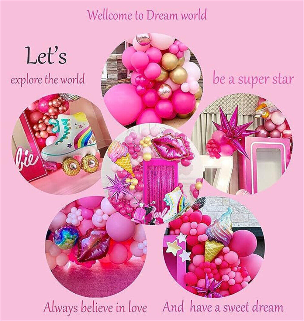 Pink Barbie Theme Birthday Party Supply Balloon Garland Arch Kit