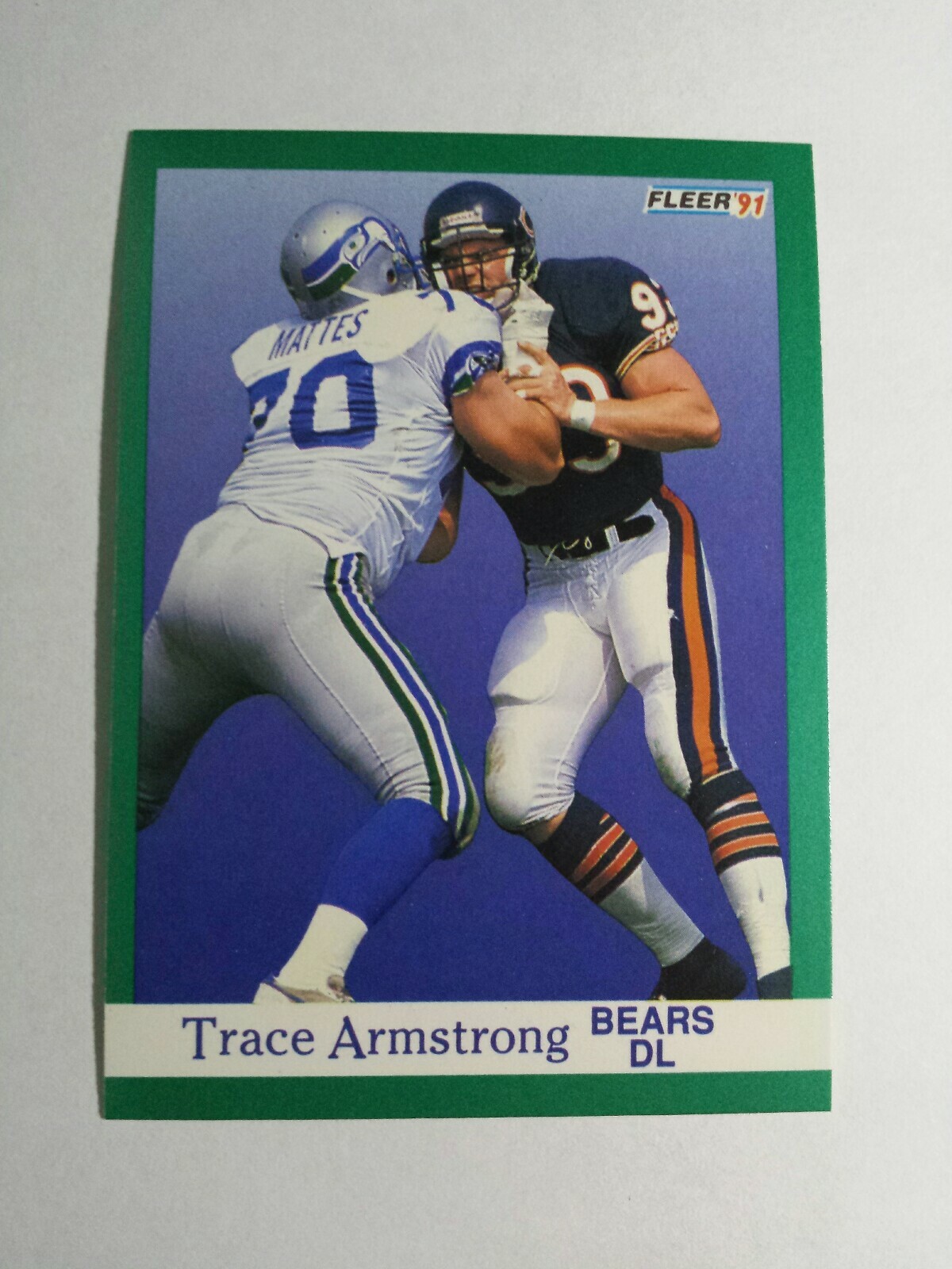 TRACE ARMSTRONG 1991 FLEER FOOTBALL CARD # 213 C5030