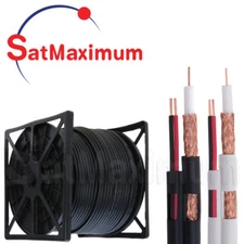 RG59 Coaxial Cable Siamese 20AWG+ 18/2 Power BULK Wire for CCTV Security Camera