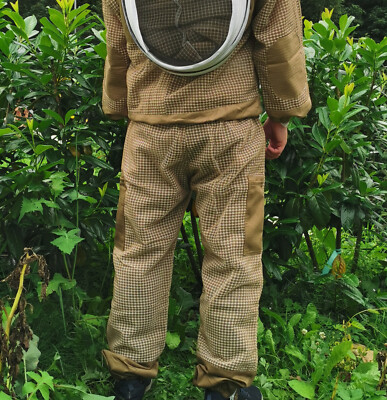 Imkerjacke 3-lagig, Mit Atmungsnetz Und Fechtschleier Camo Grün Mit Logo