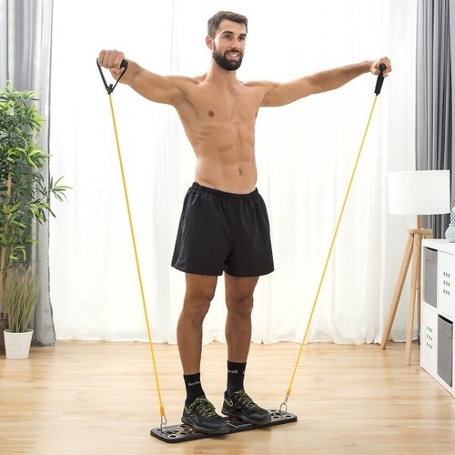 TAVOLA SCHIENA PETTO MUSCOLI ELASTICI ALLENAMENTO ATTREZZI PALESTRA FLESSIONI - Foto 7 di 21