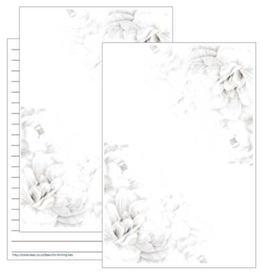 Wolken weißer Blumen * Herrliches Schreibpapier - 100 g/m² Premium A5 Papier