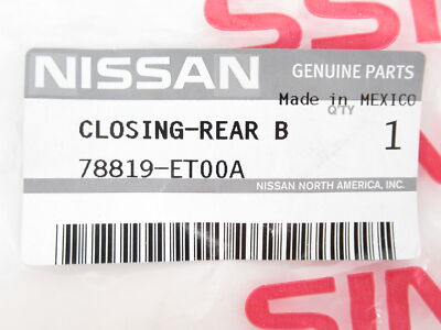 ブラスター　パーツ Genuine OEM Nissan 78819-ET00A Driver Rear Bumper Closing Plate