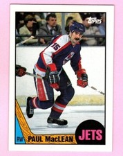 1987-8 Topps Paul MacLean #91 Winnipeg Jets