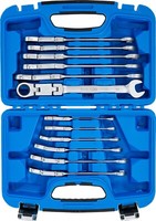 BGS 12X Doppelgelenk Gelenk Maul RatschenringschlüSsel Satz Abwinkelbar 8-19 Mm