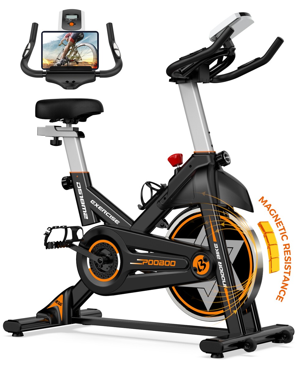 Pooboo Stationary Exercise Bike Indoor Cycling Bicycle Home