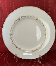 Royal Worcester Gold Chantilly Dinner Plate 8 Inches Bone China Made In England