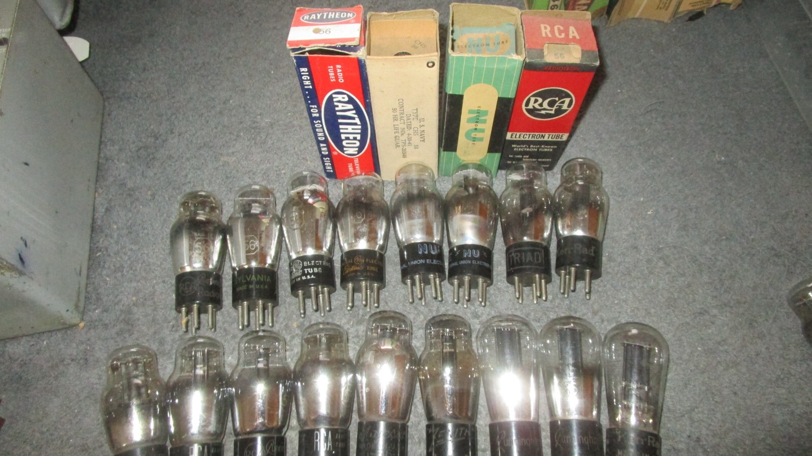 (20) NOS NIB to Strong RCA & Other 56 ST & 56 Globe Radio Tubes