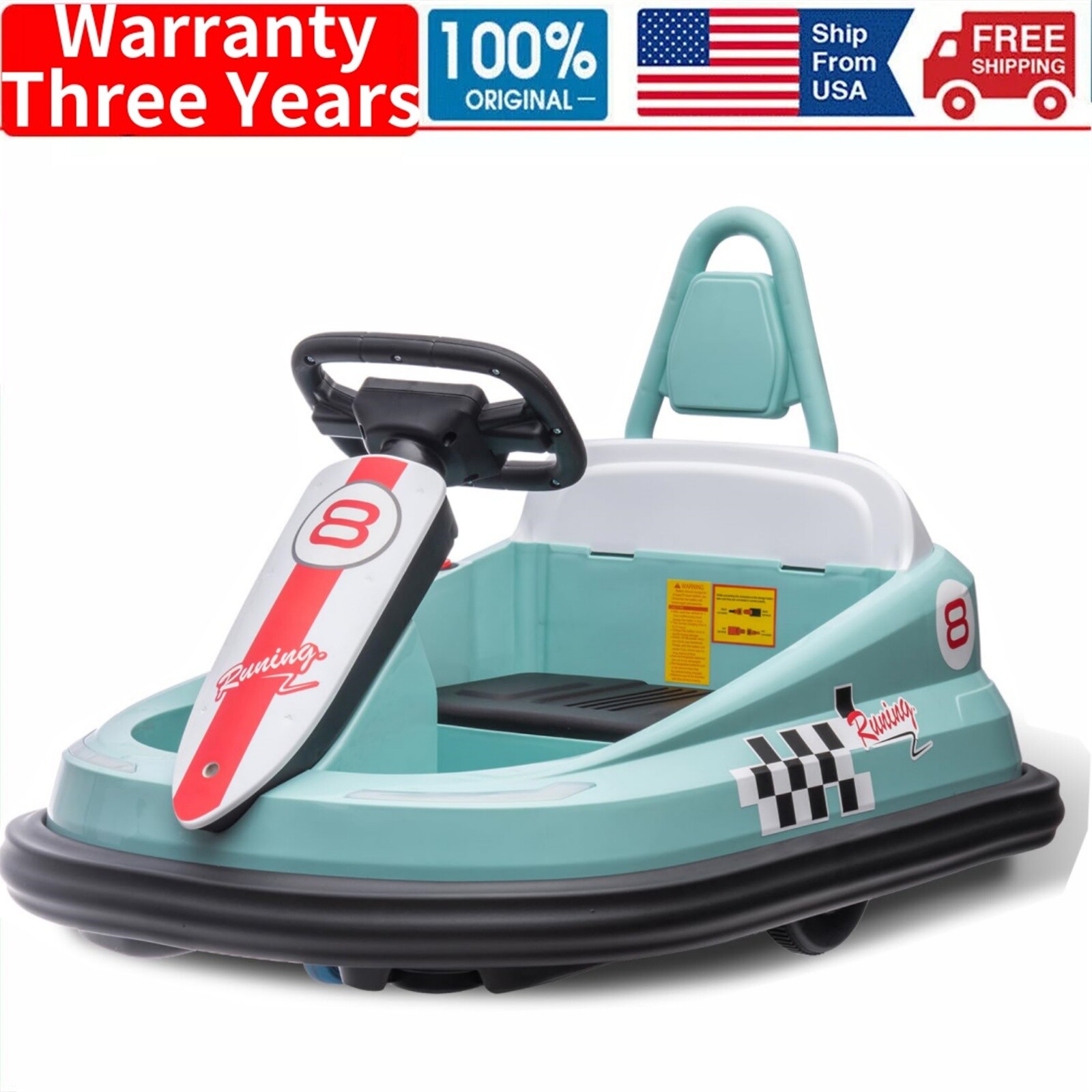 🚗 Hetoy 6V Electric Bumper Car Ride-On Toy for Kids Ages 3-6