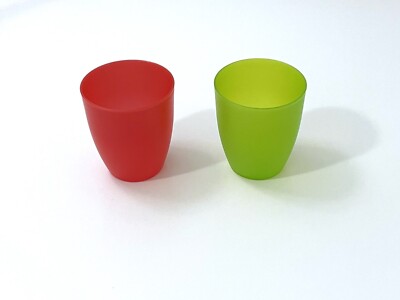 Excelsa Rainbow Glas, 370 ml, 2er Set, Kunststoff, rot und grün neuwertig