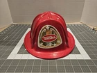 Vintage Tonka Red Fire Chief Helmet 1970s Toy Fireman Hat