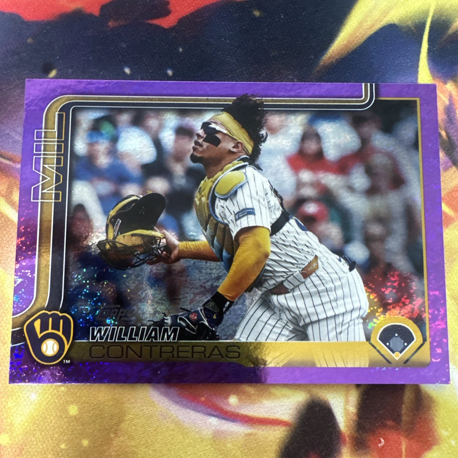 2025 Topps Chrome - William Contreras Purple Refractor /250 Milwaukee Brewers