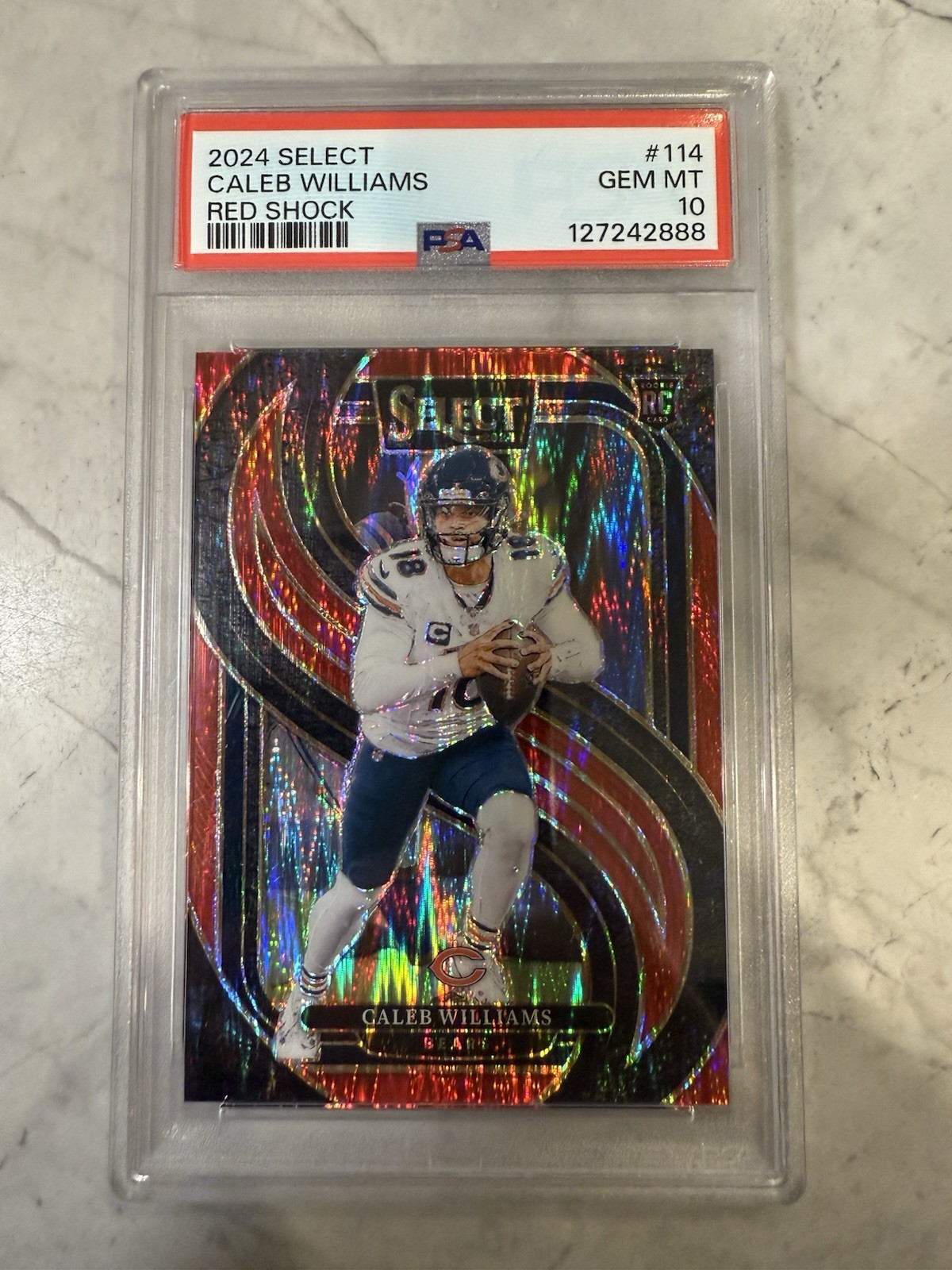 2024 PANINI SELECT RED SHOCK #114 CALEB WILLIAMS ROOKIE RC /249 PSA 10