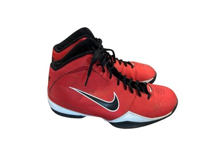 Nike Mens Air Quick Handle 472633-600 Red Black Basketball Shoes Lace Up Sz 11.5