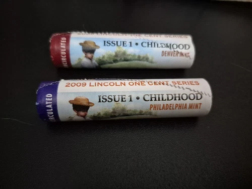 2009  P & D Issue 1 Childhood Lincoln Cent  Rolls Unopened