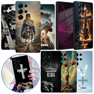 Cover For Samsung S26 Plus S25 A36 A16 TPU Phone Case Christian Cross Customized