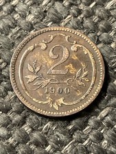 1900 Austria 2 Heller Coin